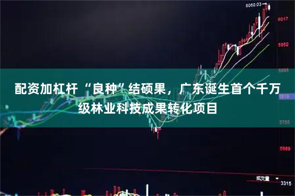 配资加杠杆 “良种”结硕果,广东诞生首个千万级林业科技成果转化项目